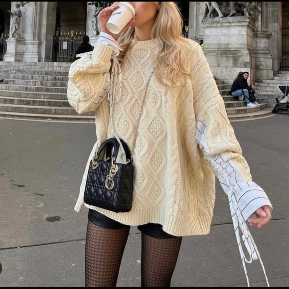 storets Sweaters - Storets Sadie shirt combo knit pullover